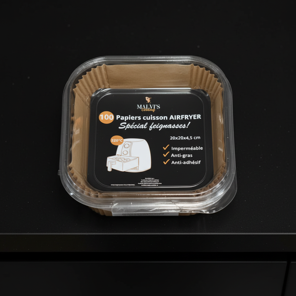 Papier cuisson spécial Air Fryer — Cuisine facile, nettoyage zéro prise de tête