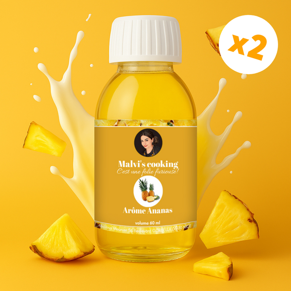 Arôme ananas x2 – Pack Exotique économique -20% pour desserts exotiques