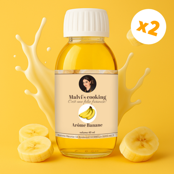 Arôme banane x2 – Pack Exotique promo -20% pour yaourts & glaces maison