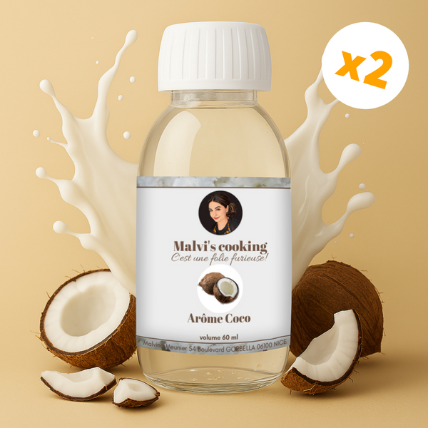 Arôme coco x2 – Pack Exotique en promo -20% pour glaces & yaourts maison