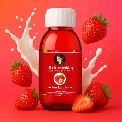 Flacon d’arôme fraise intense pour yaourts maison et desserts fruités – Malvis Cooking